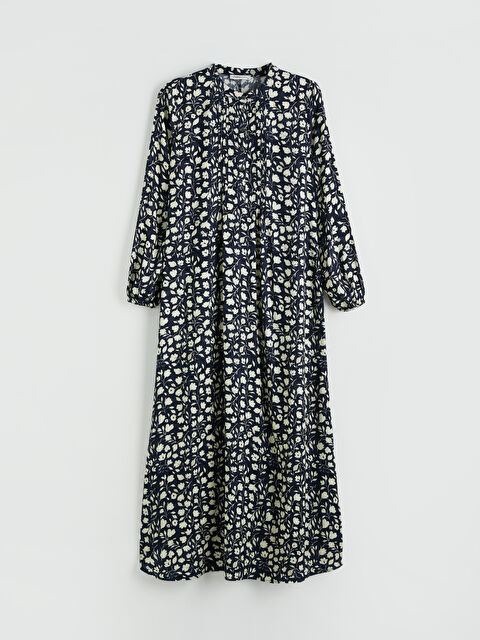 LCW Grace Hakim Yaka Desenli Elbise - S6FO94Z8-LSJ