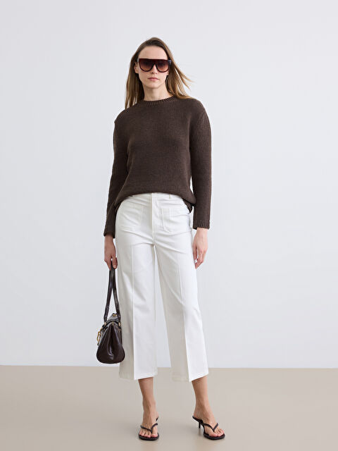 LCW Vision Woman ECRU Trousers - S6FP03Z8-R9J