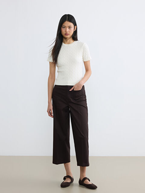 LCW Vision Ženske pantalone sa visokim strukom, širokog kroja