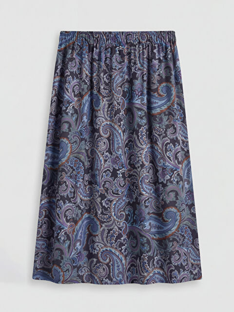 LCW Grace Beli Lastikli Desenli Belmando Kloş Etek	 - S6FP05Z8-LSG