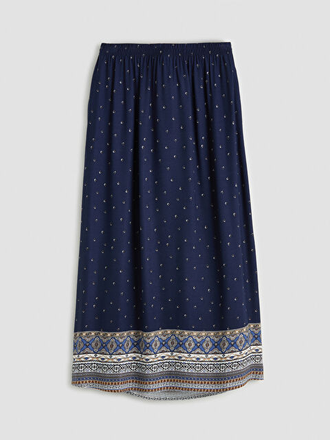 LCW Grace Beli Lastikli Desenli Belmando Kloş Etek - S6FP05Z8-LSJ