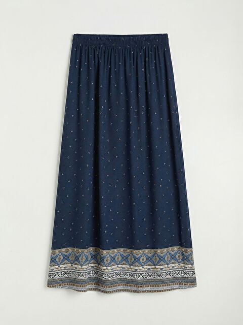 LCW Grace Beli Lastikli Desenli Belmando Kloş Etek - S6FP05Z8-LSJ