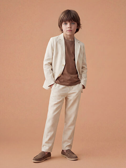 LCW Kids Keten Karışımlı Erkek Çocuk Takım Elbise - S6FP38Z1-PRR