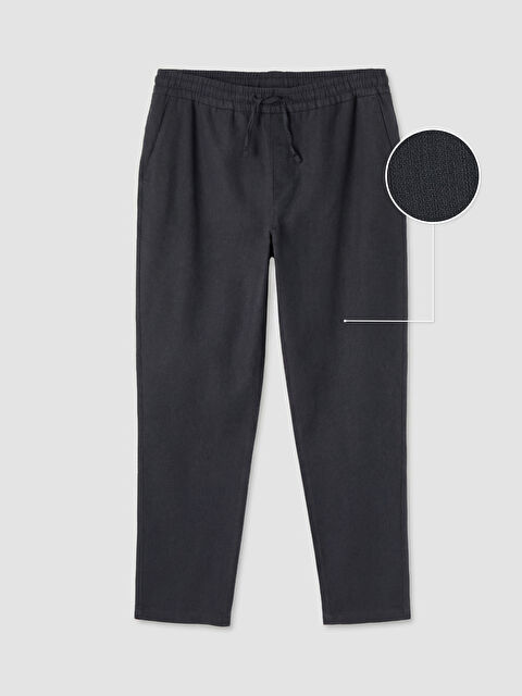 LCW Vision Beli Lastikli Erkek Keten Görünümlü Pantolon