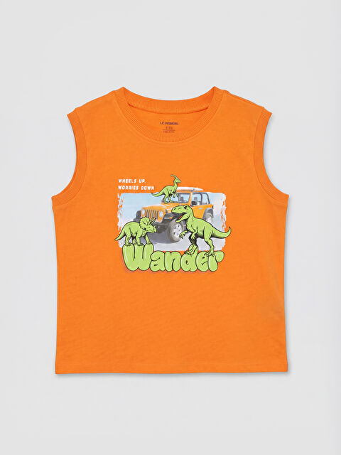 LCW Kids Dinozor Baskılı Erkek Çocuk Atlet