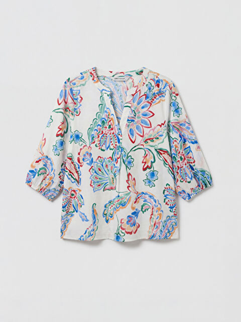 LCW EVERYDAY Hakim Yaka Desenli Kadın Bluz - S6FP69Z8-LQQ