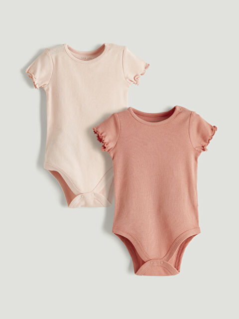 LCW baby Two-piece ruffled baby girl snap-closure bodysuit. - S6FP78Z1-SB5