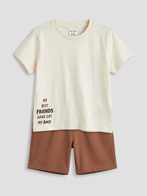 LCW baby Baskılı Erkek Bebek Şortlu Takım