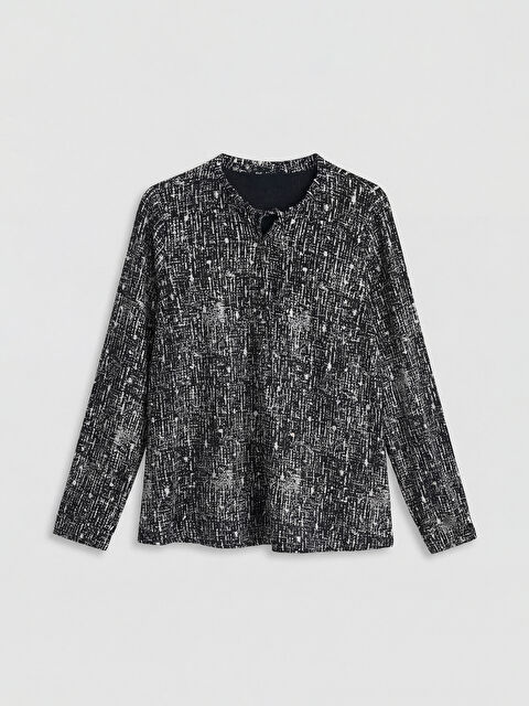 LCW Grace Bağlamalı Yaka Desenli Bluz - S6FQ36Z8-SW6