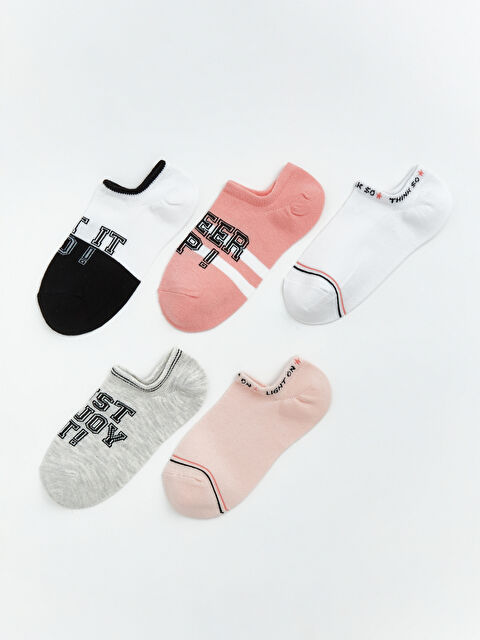 LCW Kids Desenli Kız Çocuk Patik Çorap 5'li - S6FR05Z4-JYX