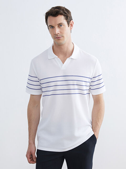 LCW ECO Polo Yaka Çizgili Erkek Tişört - S6FR17Z8-R9J