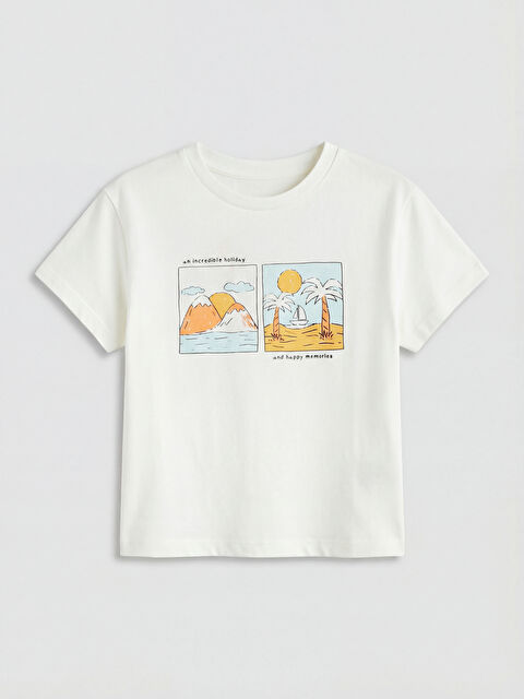 LCW baby Bisiklet Yaka Baskılı Erkek Bebek Tişört - S6FR26Z1-FDU