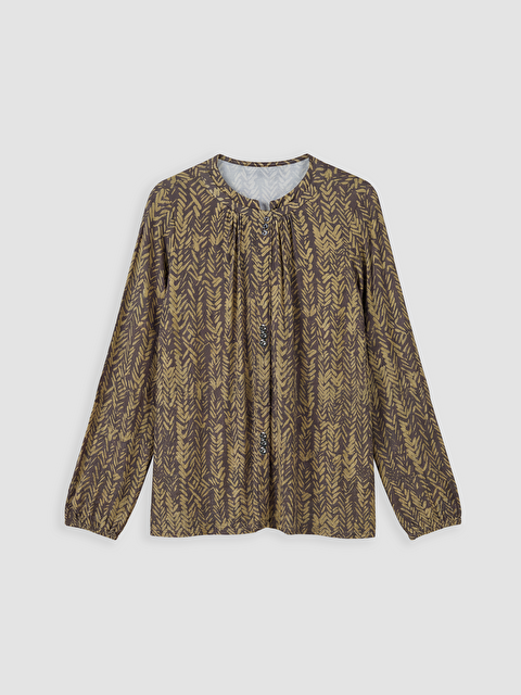 LCW Grace Bisiklet Yaka Desenli Bluz