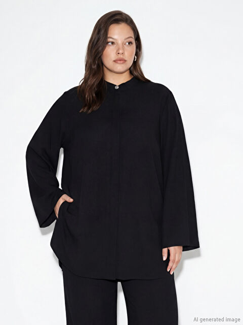 LCW Grace Hakim Yaka Dokulu Kadın Gömlek Tunik	 - S6FR79Z8-CVL