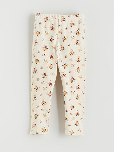 LC WAIKIKI Çiçekli Kız Çocuk Kaşkorse Tayt - S6FS14Z1-LRA