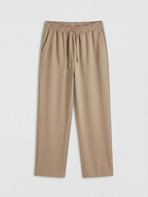 LCW Grace Beli Lastikli Armürlü Kadın Pantolon - S6FS23Z8-EHW