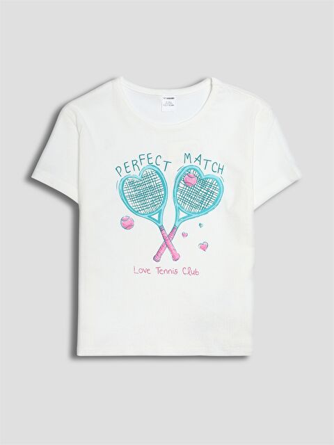 LCW baby Baby Girl ECRU T-Shirt - S6FS50Z1-R9J