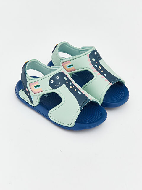 LCW STEPS Dinozor Baskılı Erkek Bebek Sandalet