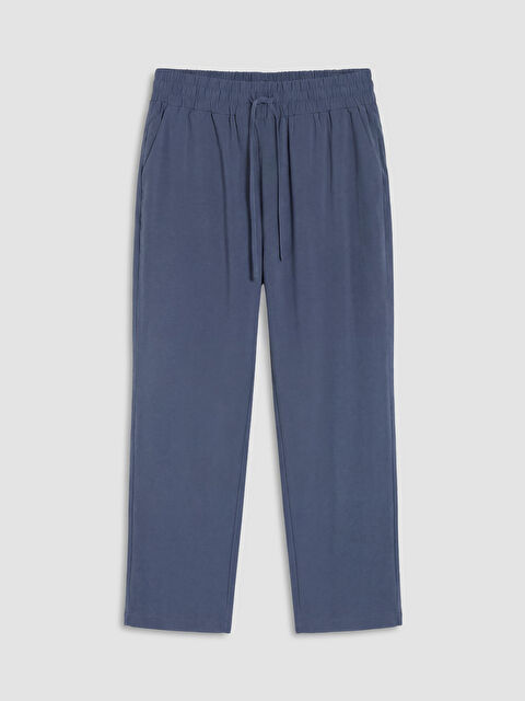 LCW Grace Beli Lastikli Keten Karışımlı Kadın Pantolon