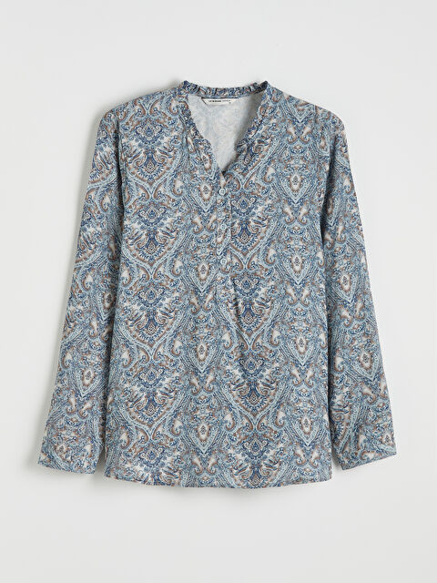 LCW Grace Kaçık Yaka Desenli Bluz	 - S6FT25Z8-LQQ