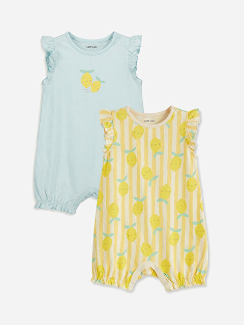 LCW baby Baskılı Kız Bebek Tulum 2'li