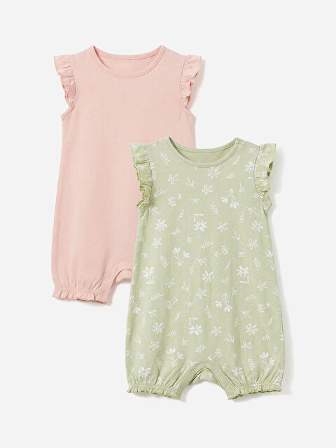 LCW baby Printed Baby Girl Jumpsuit 2-Pack