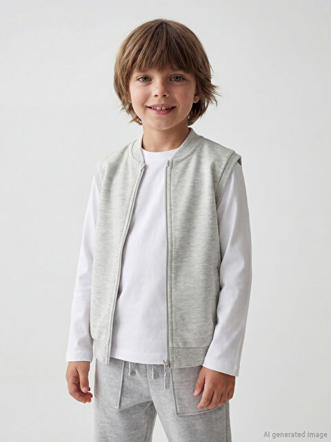 LCW Kids Bisiklet Yaka Erkek Çocuk Yelek - S6FT48Z1-F8Y