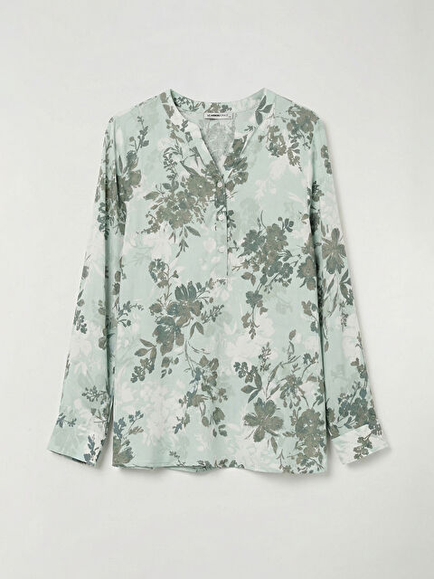 LCW Grace Kaçık Yaka Çiçekli Bluz - S6FT50Z8-LRL