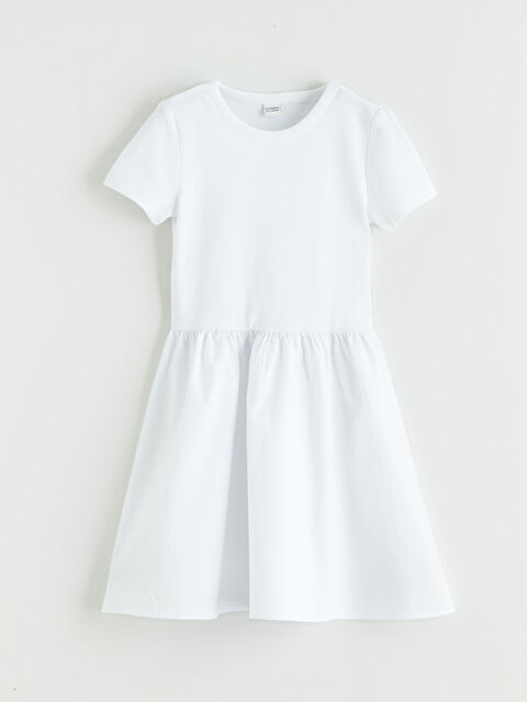 LCW Kids Girl WHITE Dress - S6FT78Z4-Q6K