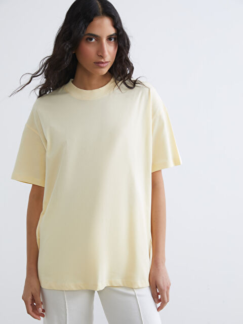 LCW Modest Bisiklet Yaka Kadın Tişört - S6FU32Z8-FDS