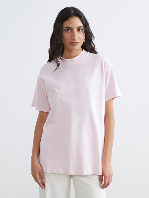 LCW Modest Bisiklet Yaka Kadın Tişört - S6FU32Z8-FXC