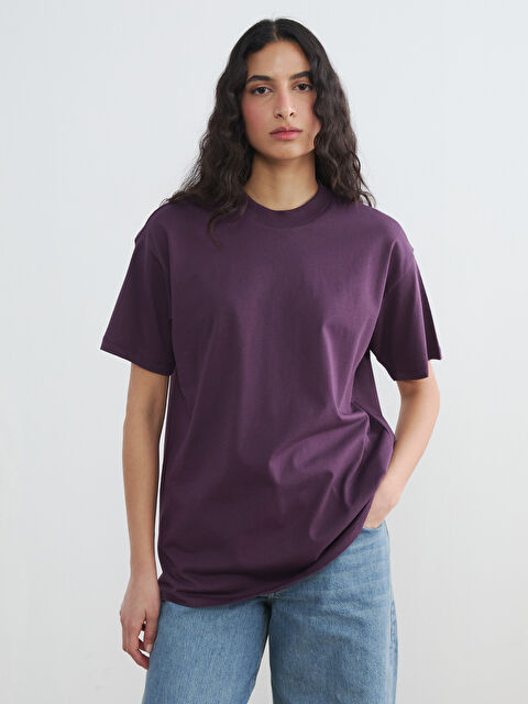 LCW Modest Bisiklet Yaka Kadın Tişört - S6FU32Z8-HRE