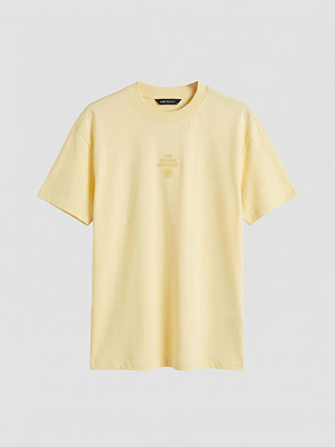 LCW Modest Bisiklet Yaka Baskılı Kadın Tişört - S6FU33Z8-FDS