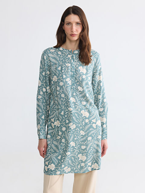 LCW Grace Hakim Yaka Çiçekli Kadın Tunik