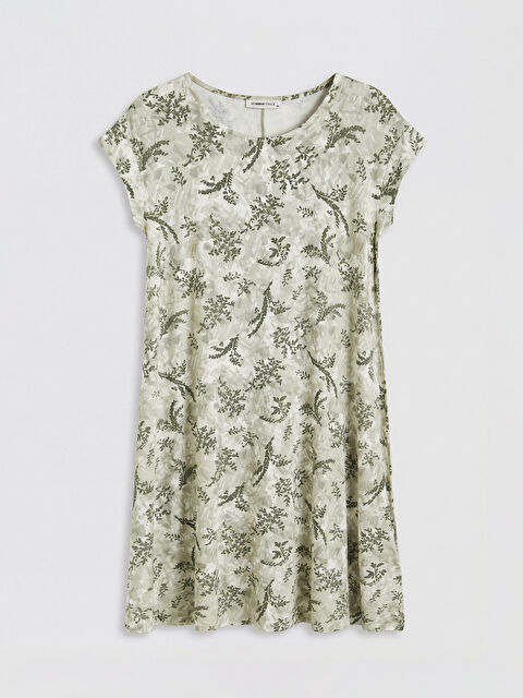 LCW Grace Bisiklet Yaka Çiçekli A Kesim Elbise