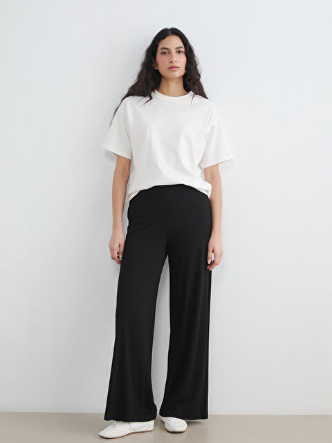 LCW Modest Beli Lastikli Geniş Paça Kadın Eşofman Altı - S6FU69Z8-CVL