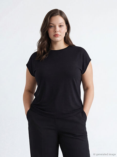 LCW Modest Bisiklet Yaka Kadın Tunik	 - S6FU72Z8-CVL