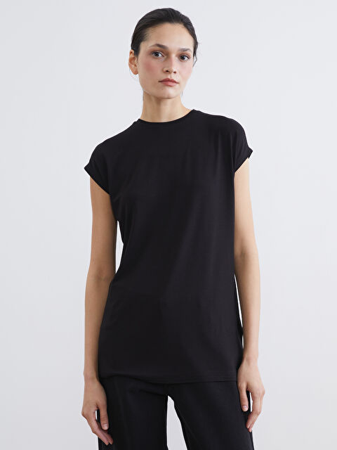 LCW Modest Bisiklet Yaka Kadın Tunik	 - S6FU72Z8-CVL