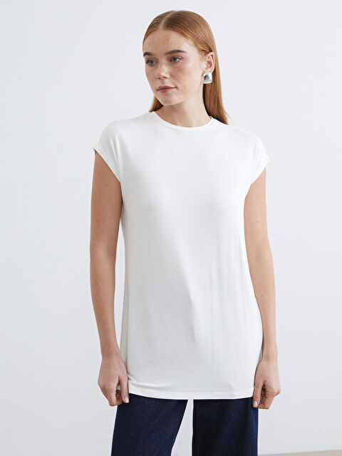 LCW Modest Bisiklet Yaka Kadın Tunik	 - S6FU72Z8-R9J