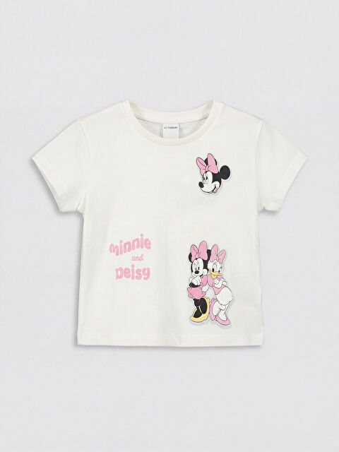 LCW baby Minnie Mouse Baskılı Kız Bebek Tişört