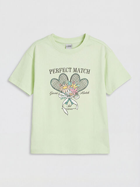 LCW Kids Girl GREEN T-Shirt - S6FV01Z4-8RT