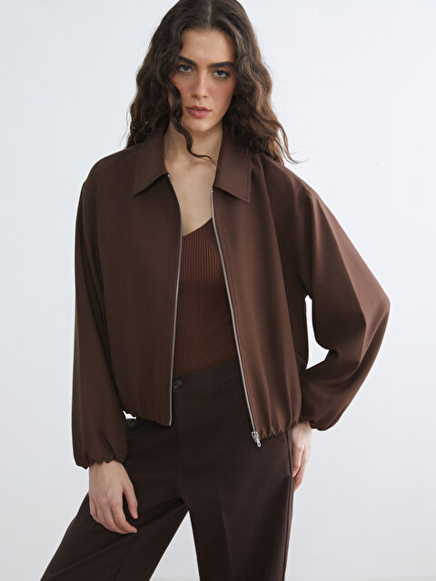 LCW Vision Jachetă pentru femei cu guler tip cămașă - S6FV50Z8-JTW