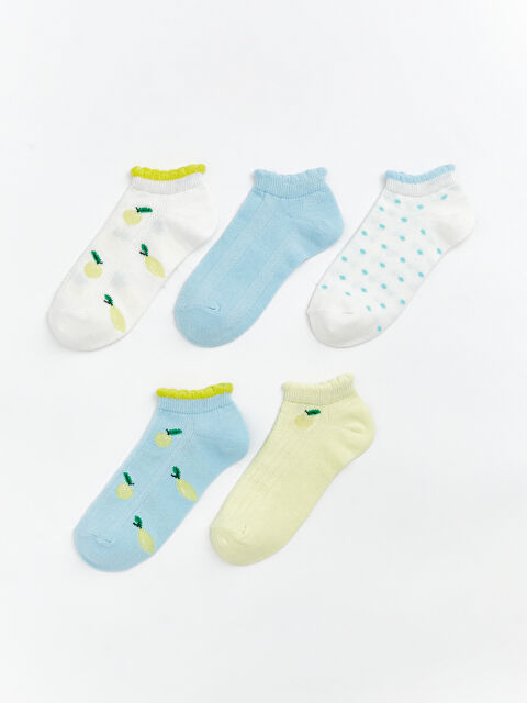 LCW Kids Girl ECRU Trainer Socks - S6FV73Z4-FEW
