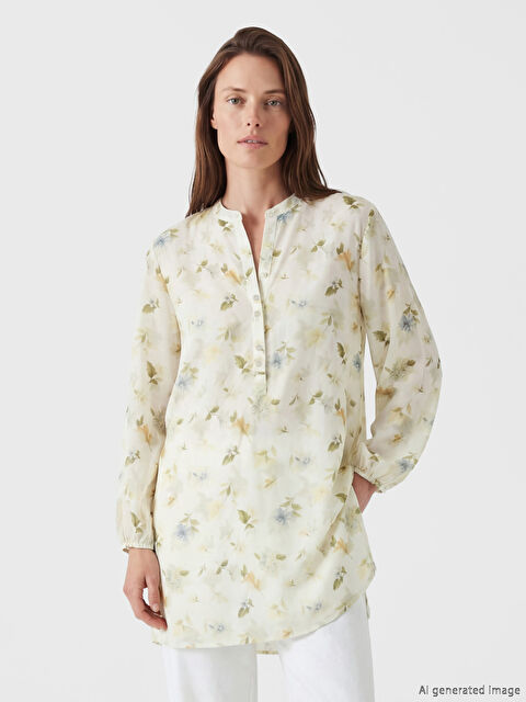 LCW Grace Hakim Yaka Çiçekli Kadın Tunik