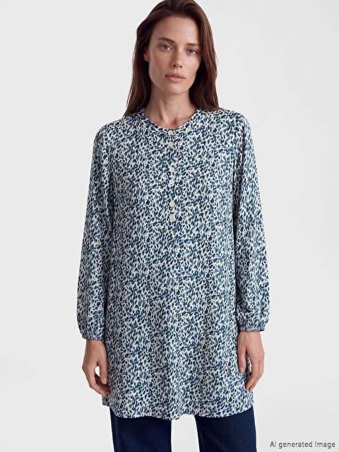 LCW Grace Hakim Yaka Desenli Kadın Tunik