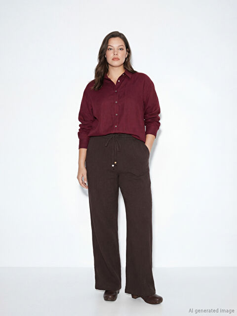 LCWAIKIKI Classic Women's Elastic Waistband Muslin Pants - S6FY50Z8-HMK