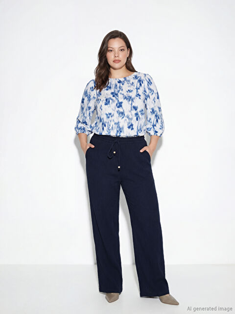 LCWAIKIKI Classic Women's Elastic Waistband Muslin Pants - S6FY50Z8-HRC