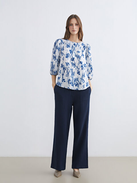 LCWAIKIKI Classic Beli Lastikli Kadın Müslin Pantolon - S6FY50Z8-HRC