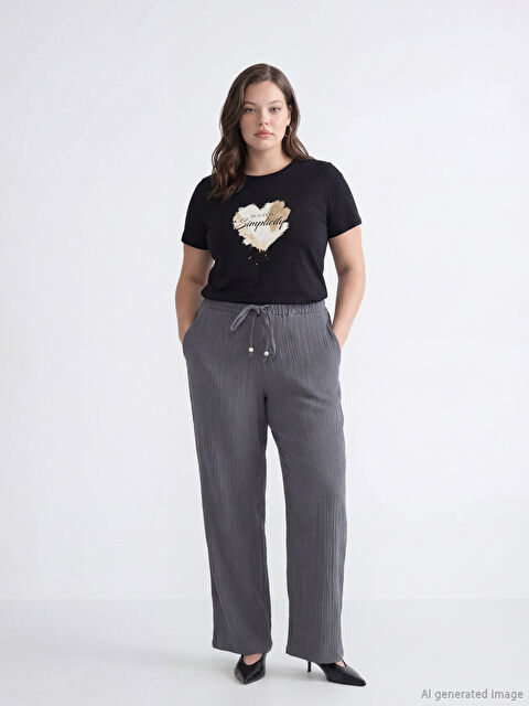 LCWAIKIKI Classic Women's Elastic Waistband Muslin Pants - S6FY50Z8-JNL