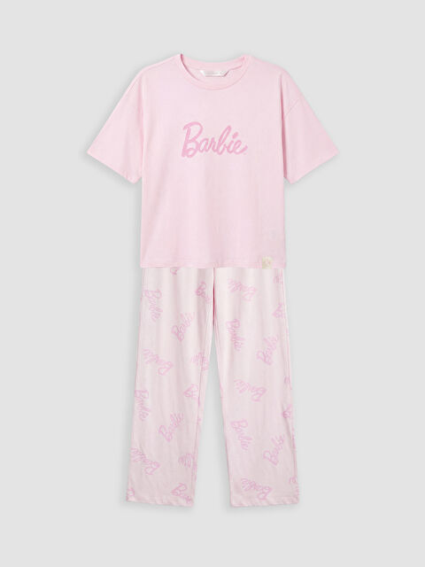 LCW Young Bisiklet Yaka Barbie Baskılı Kadın Pijama Takım - S6FY57Z8-LT4